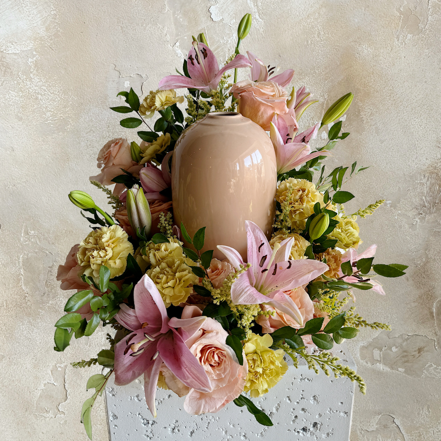 tabletop floral wreath